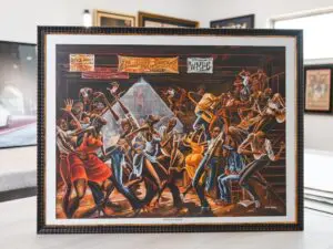 Professional custom framing gallery featuring artwork display