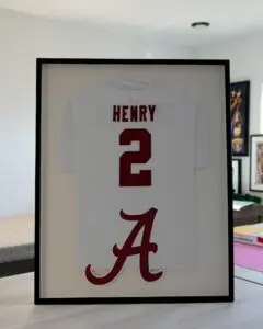Alabama Crimson Tide Derrick Henry 2 jersey professionally framed with team logo