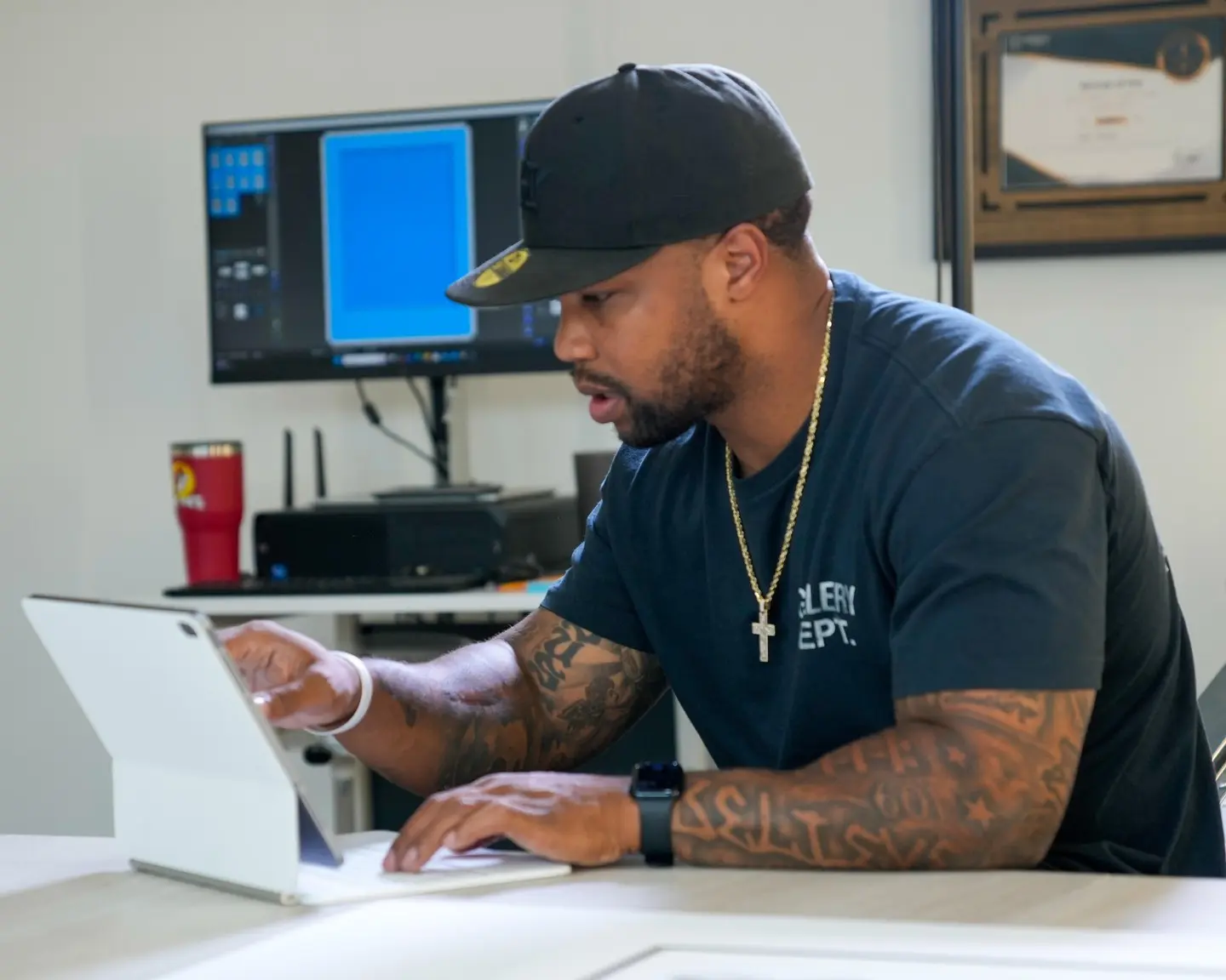 Glover Quin providing custom framing for artwork